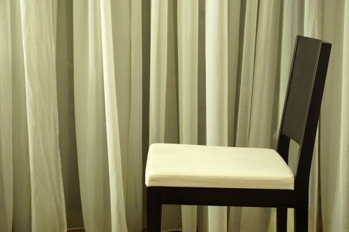 chair curtain minimal