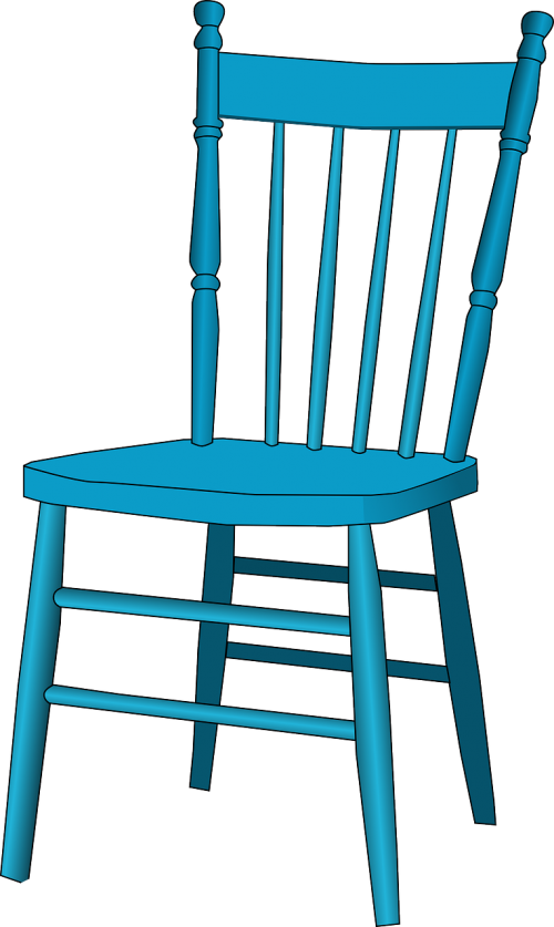 chair blue antique