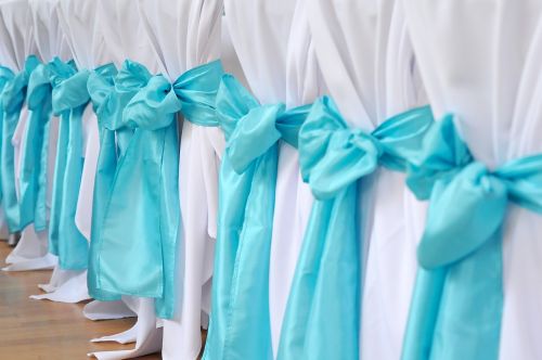 chair turquoise wedding