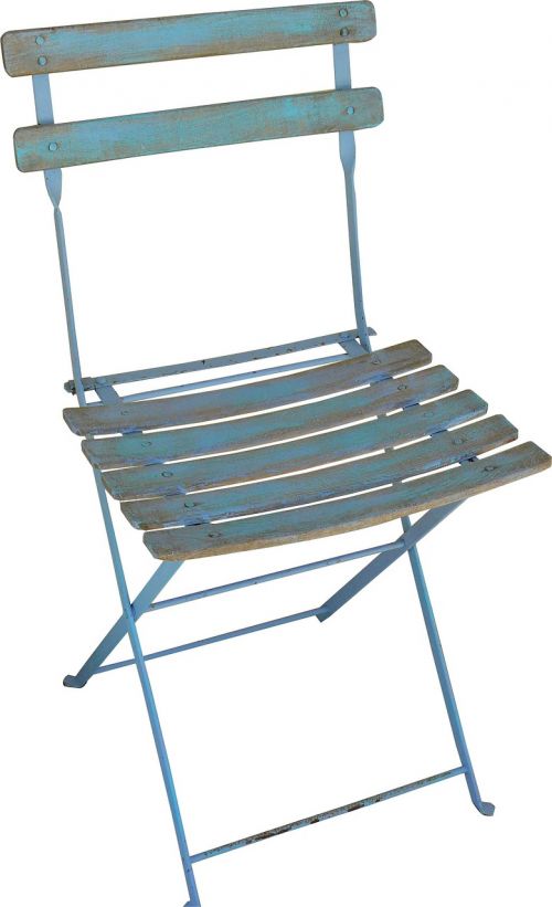 chair blue iron