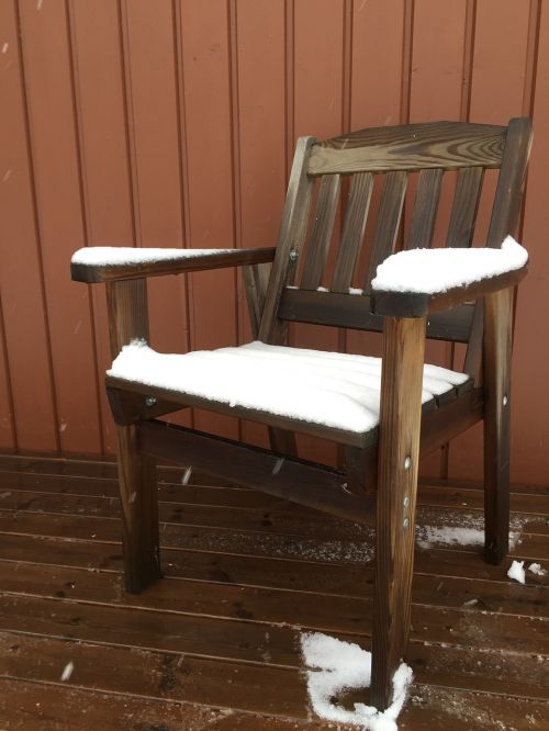 chair snow winter