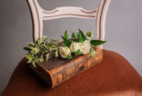 chair flower book