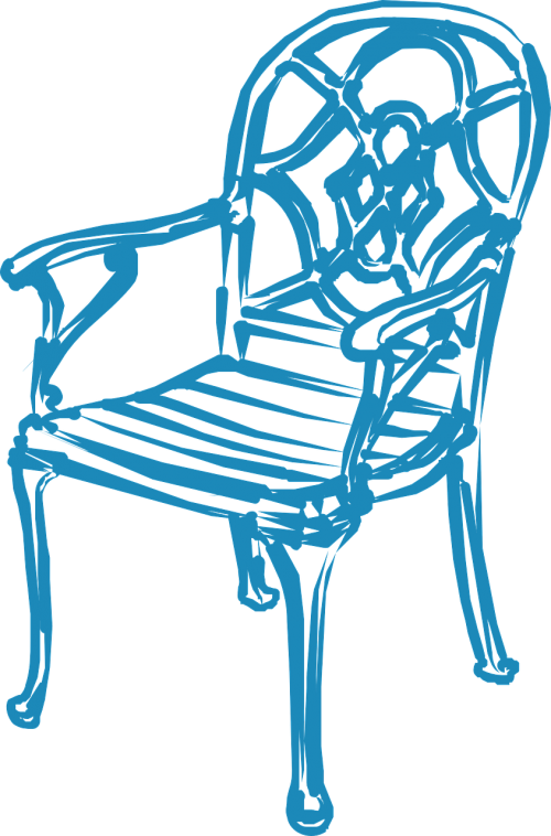 chair blue furniture