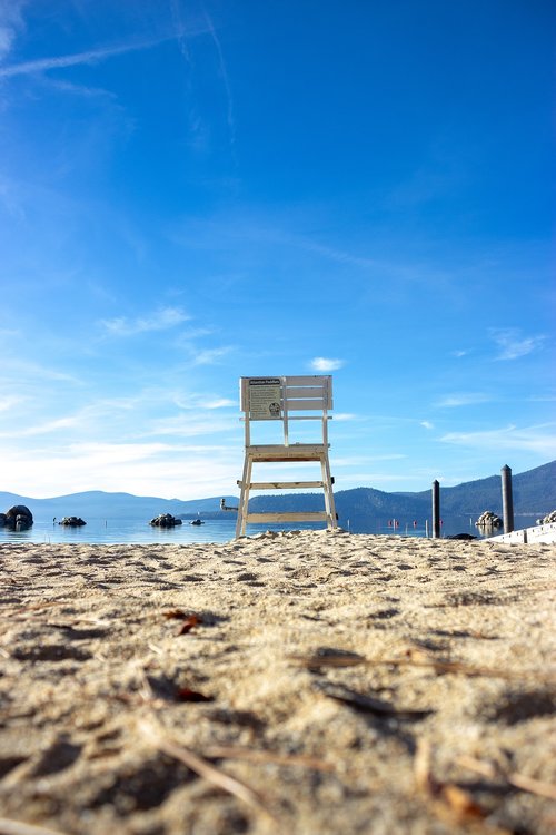 chair  beach  lake