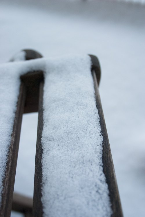 chair  snow  wood