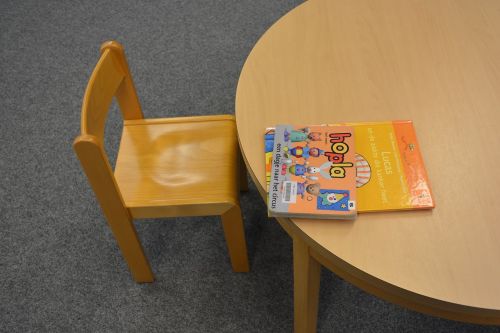 chair book table