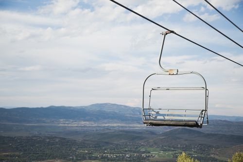 chairlift aerial view