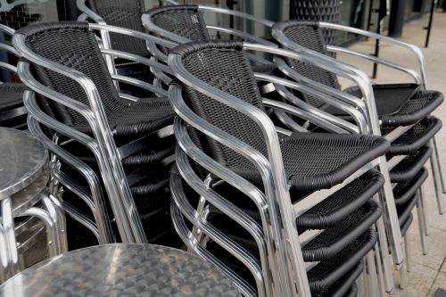 chairs stacked seating