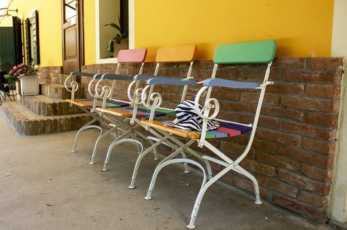 chairs  colorful  exterior