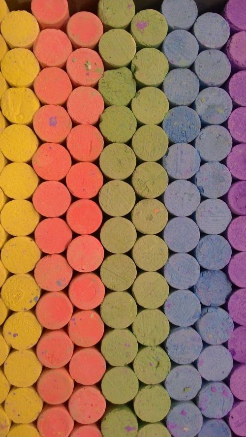 chalk colorful education