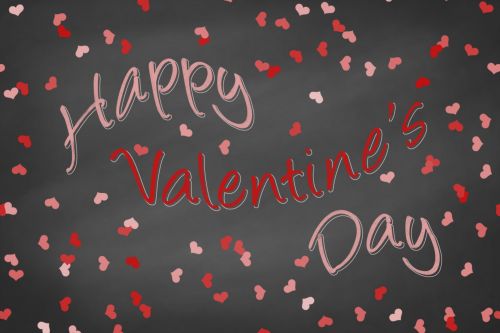 Chalkboard Happy Valentine&#039;s Day