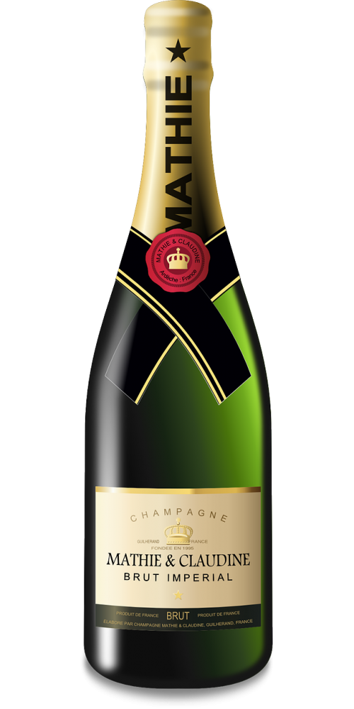 champagne sparkling wine bottle