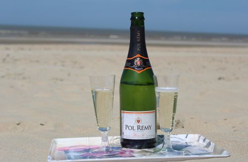 champagne sea bottle