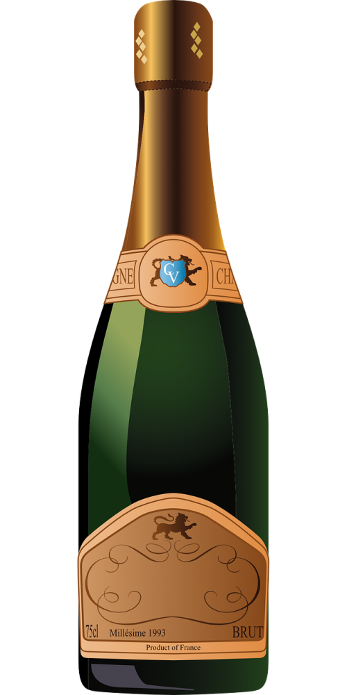 champagne bottle green