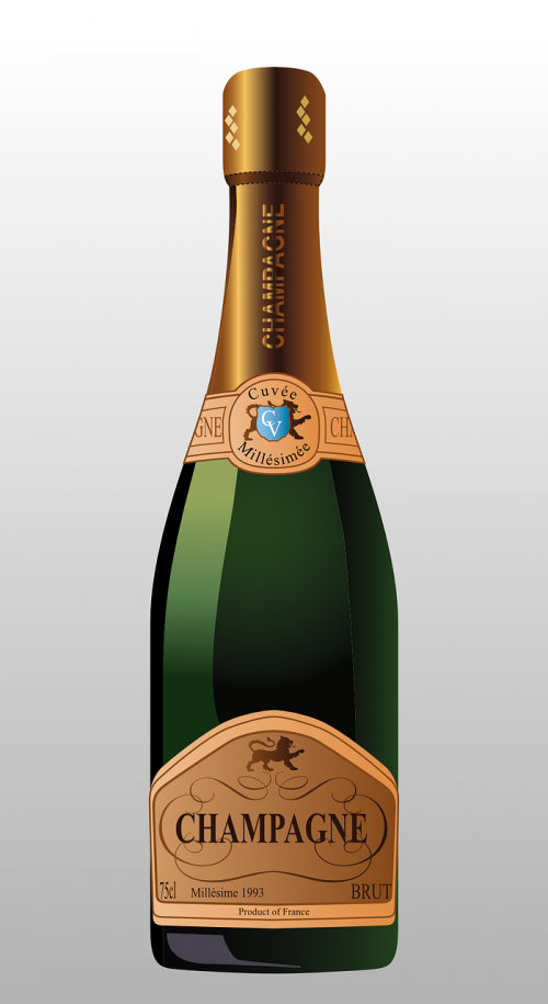 champagne bottle drink