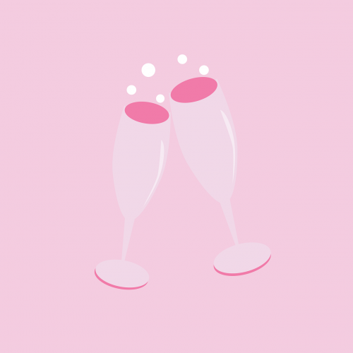 champagne glasses romance