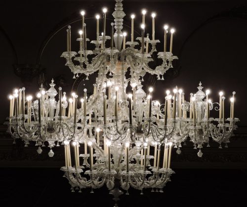 chandelier light lit