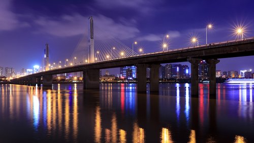 changsha  night view  bridge