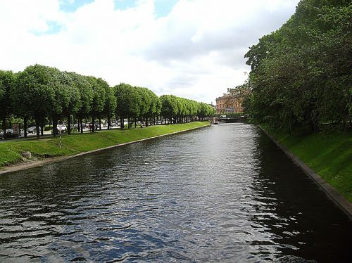 channel trees clouds