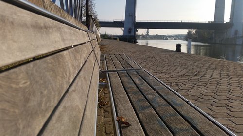 channel  bridge  bench