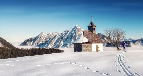 chapel mountains winter