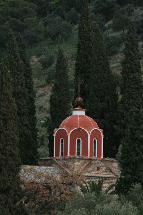 chapel mount athos cypress