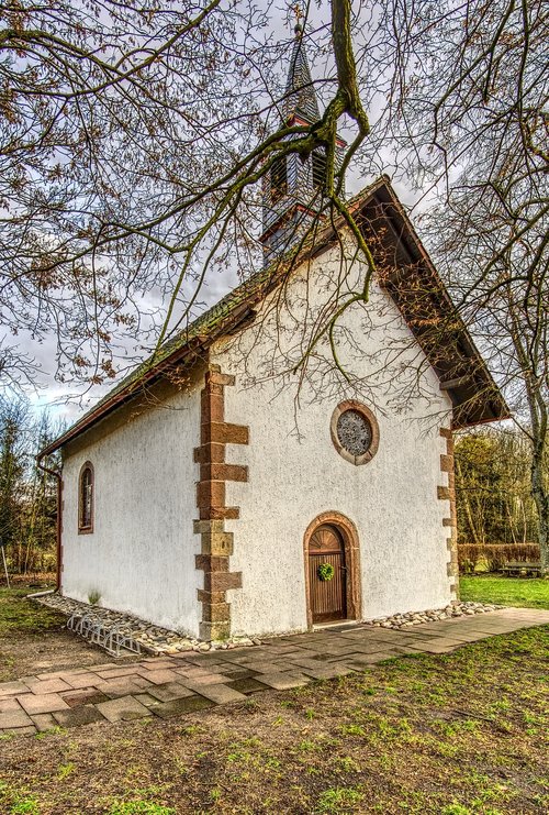 chapel  church  tree