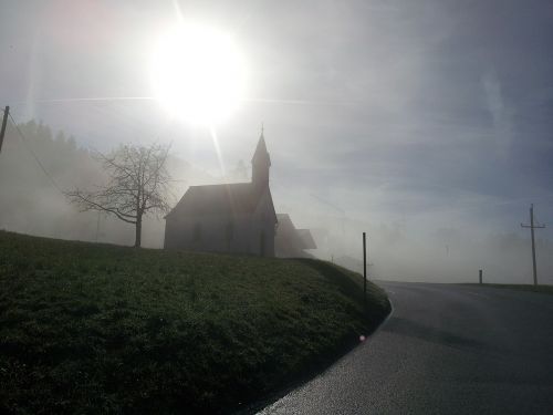 chapel fog haze