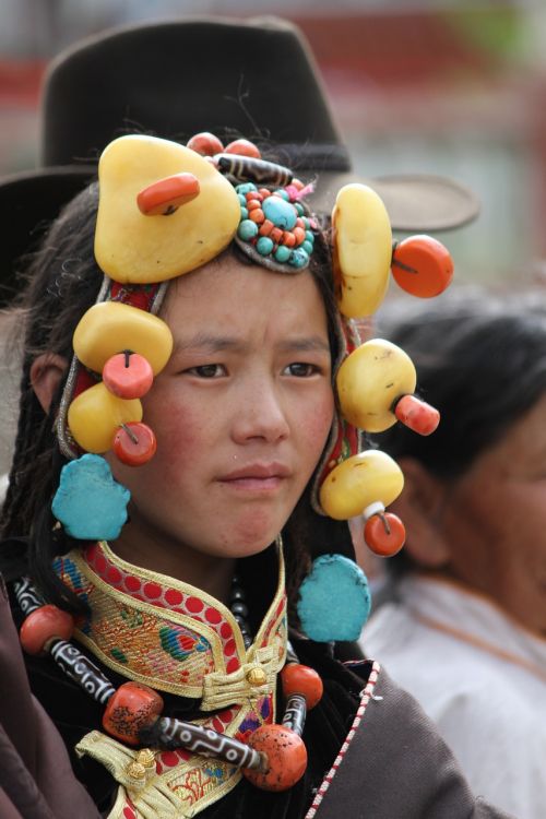 character tibet ethnic the little girl