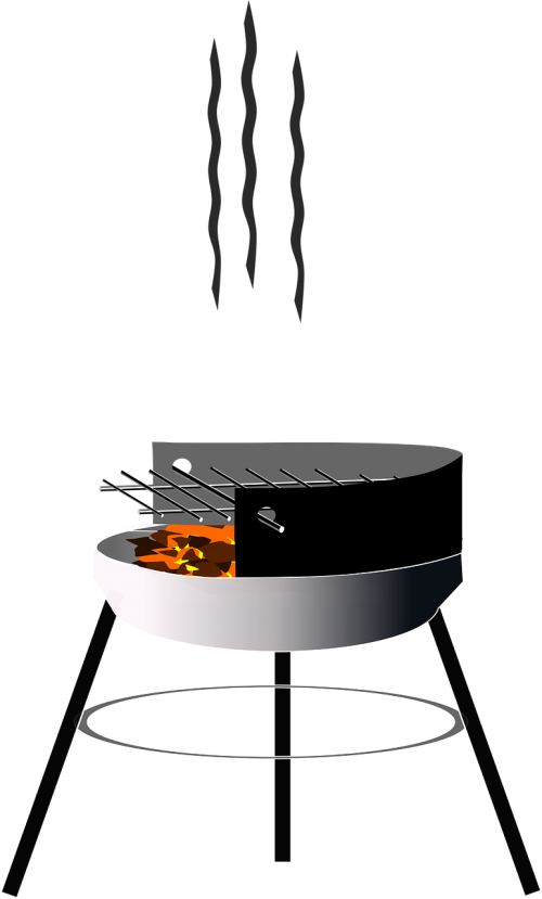 charcoal barbecue grid grill