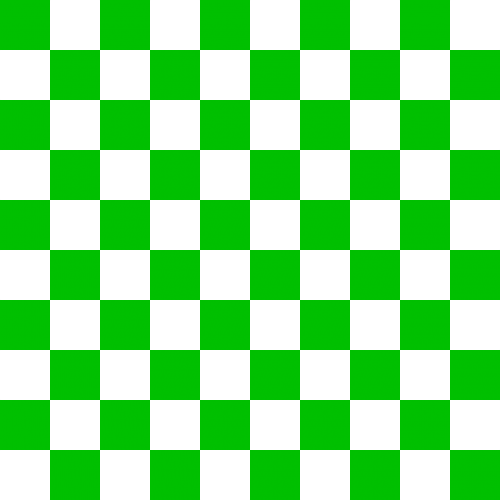 checkerboard green patterns