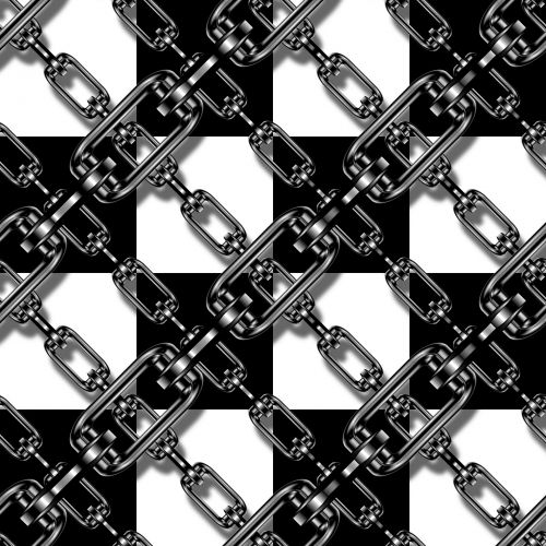 Checkerboard Behind Chain