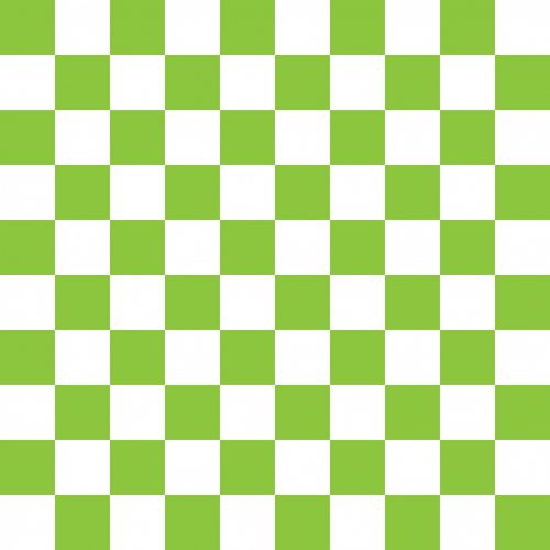 Checkerboard Squares Green White