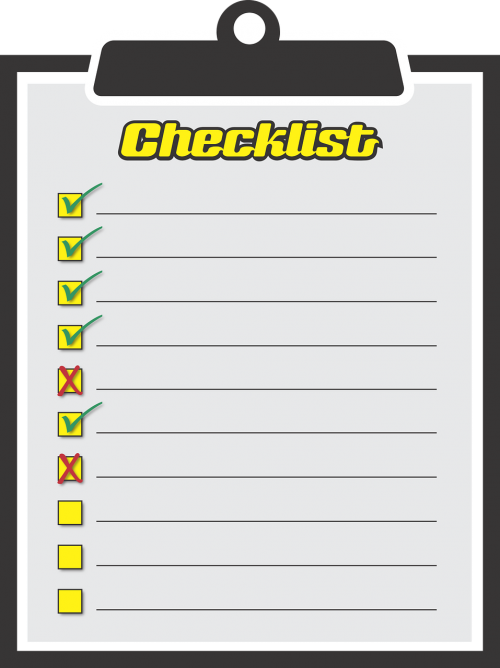 checklist to do activities