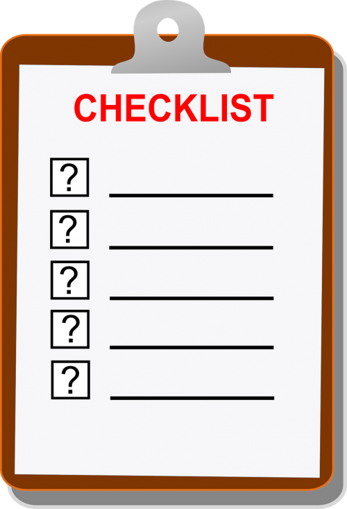 checklist clip board blank