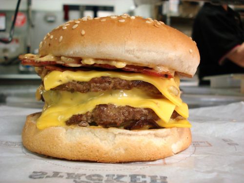 cheeseburger hamburger bacon
