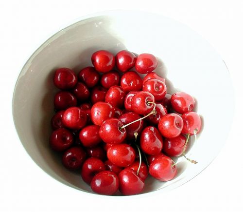 cherries shell fruit bowl