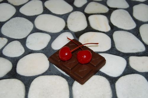 cherries chocolate mosaic