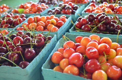 cherry farmers market food