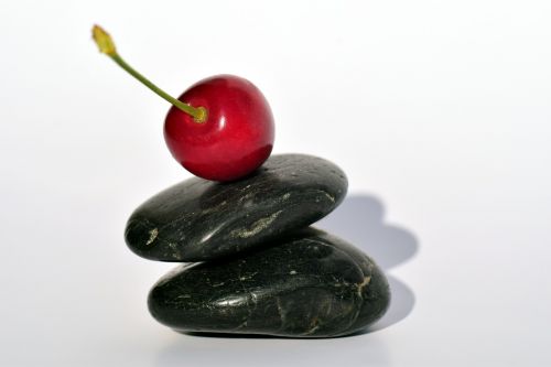 cherry stones still life