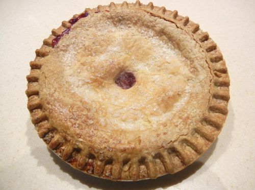 cherry pie pastry baked