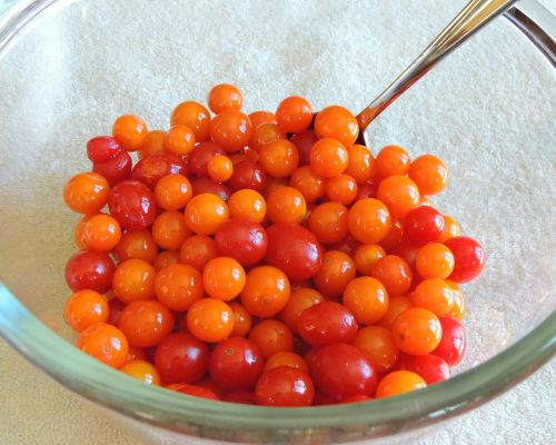 cherry tomatoes red orange