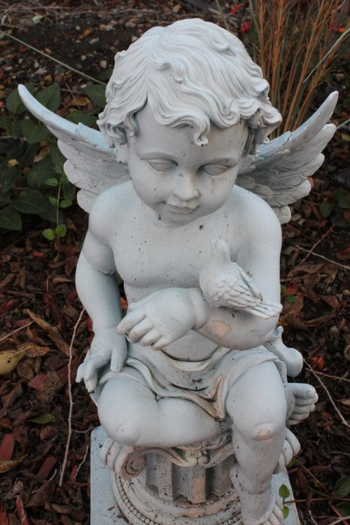 cherub child statue