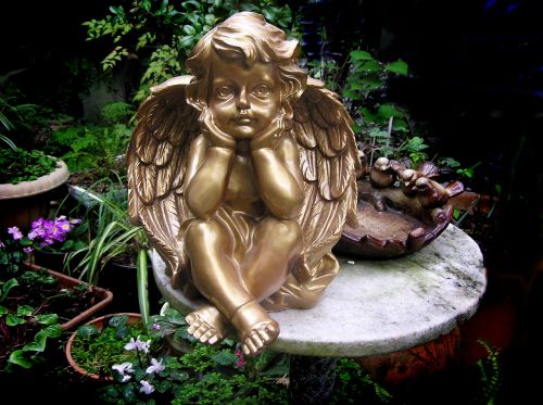 cherub statue garden