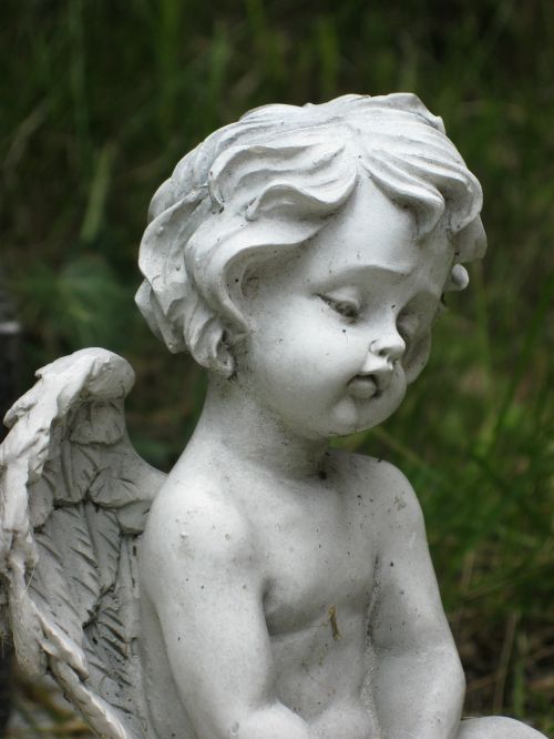 cherub cemetery statue