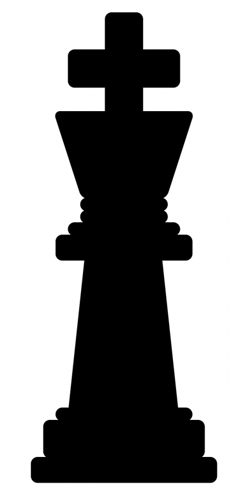 Silhouette Chess Piece REMIX – Queen / Dama Clip Art Image