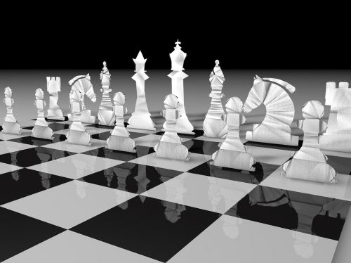 chess white pawns paper