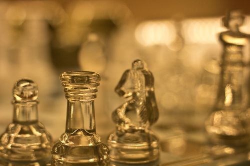 chess glass light