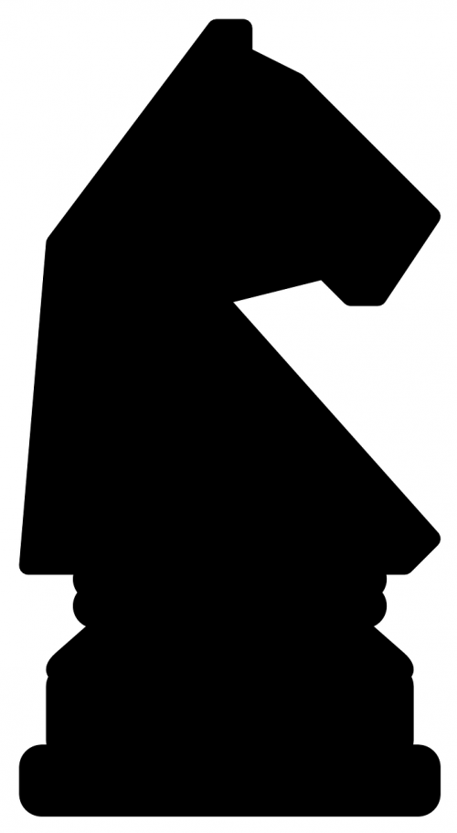 chess knight black
