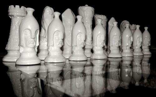 chess game chess black white